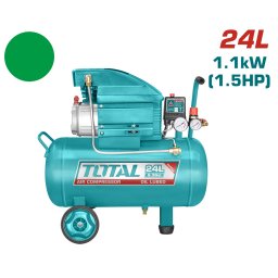 Compresor de aer TOTAL 24L, 8 bar, 1100W, cu ungere pe ulei
