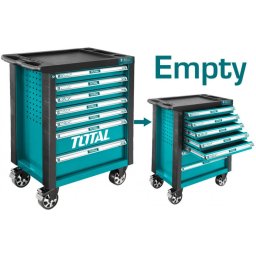 Dulap mobil pentru scule TOTAL cu 7 sertare si roti, 781×489×839 mm