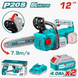 Drujba pe acumulator TOTAL 20V, 12” (30 cm), brushless, cu 2 acumulatori si încarcator