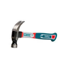 Ciocan de dulgherie TOTAL 450 g cu maner din fibra de sticla si suport magnetic