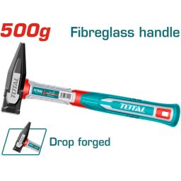 Ciocan de lacatuserie Total 500 g, cu maner din fibra de sticla anti-vibratii
