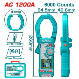 Clampmetru digital TOTAL True RMS 1200A cu ecran color VA