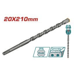 Burghiu SDS Plus TOTAL 20x210 mm industrial, varf carbura pentru beton