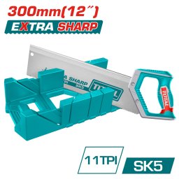 Cutie de taiere în unghi TOTAL 300 mm cu fierastrau cu spate 12
