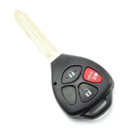 Carcasa cheie Toyota cu 2+1 butoane si buton panica rosu, fara logo