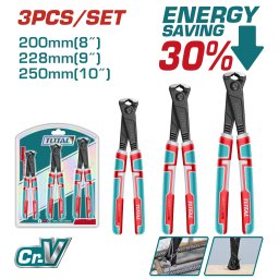 Set 3 clesti pentru legat sarma TOTAL, parghie mare, Cr-V 8/9/10