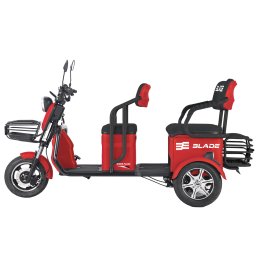 Triciclu electric 2 persoane Blade Trip X2 2000W, 72V, rosu-negru