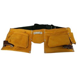 Borseta pentru scule din piele HR68202, pentru curea, cu 2 buzunare