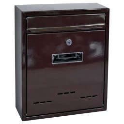 Cutie postala FLATBLOCK maro 31x26x9 cm cu spatiu pentru pliante
