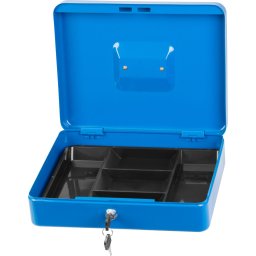 Caseta metalica pentru bani CashBox 300x240x90 mm, cu cheie