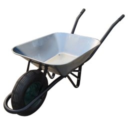 Roaba de gradina/santier 60 L zincata cu roata pneumatica, 100 kg