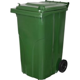 Pubela Europlast 240L verde din plastic rezistent, cu capac si roti