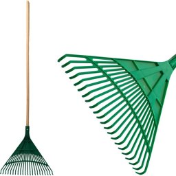 Grebla tip evantai pentru frunze Strend Pro, 22 dinti, coada lemn 130 cm