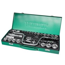 Trusa chei tubulare Honiton 1/2" cu 26 piese, tubulare 12–34 mm
