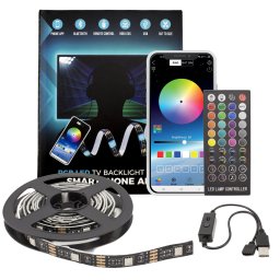 Banda LED Smart RGB pentru iluminare fundal TV 50–65 inch, USB, Bluetooth SunShine
