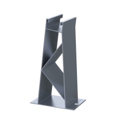 Picior spate aluminiu pentru sistem montaj acoperis plat 10°, model P