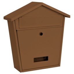 Cutie postala Modern A, metalica, maro, 365x365x133 mm