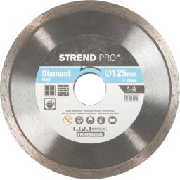 Disc diamantat plin Strend Pro 125 mm pentru taiere gresie, faianta si piatra
