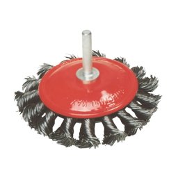 Perie sarma torsadata Tigerlion 75 mm cu tija pentru curatare rugina