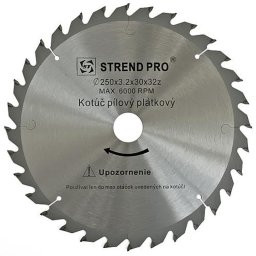 Disc circular pentru lemn Strend Pro SuperSaw 250x3,2x30 mm, 32T (TCT)