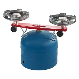 Aragaz camping Meva Picamp cu 2 arzatoare, 2.4 kW, pentru butelie PB 2 kg