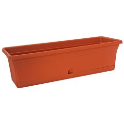 Jardiniera ICS Melissa 60 cm, 11 L, cu farfurie pentru balcon si terasa