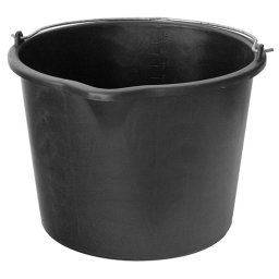 Galeata de constructii ReCycled 20 L cu cioc, plastic rezistent, neagra