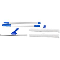 Set racleta pentru geamuri Neco 2x230 mm, cu laveta si maner telescopic