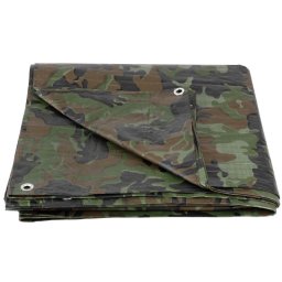 Prelata camuflaj 3x4 m, 80 g/m², impermeabila, cu ocheti anticorozivi
