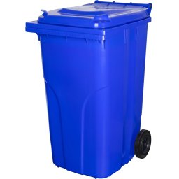 Pubela Europlast 240L din plastic HDPE, albastra, cu roti si capac