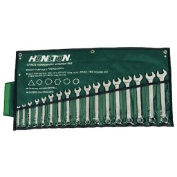 Set chei combinate Honiton 6–22 mm, 17 piese, cu husa tip rola