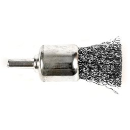 Perie conica din sarma ondulata Strend Pro CEB-511, 17 mm, tija 6 mm