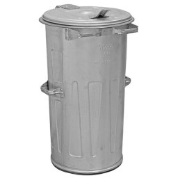 Pubela metalica KUKA 110 L cu capac si manere, Meva