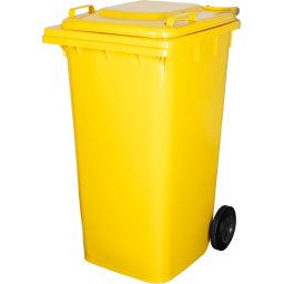 Pubela ICS GB4 240 L galbena cu roti pentru deseuri menajere