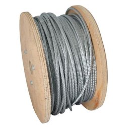Cablu din otel galvanizat MGM Zn 5 mm, rola 100 m pentru ridicare si ancorare