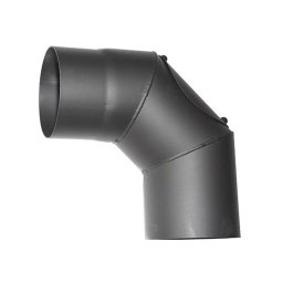 Cot dymovod 90° Ø120 mm, otel 1,5 mm, cu deschidere de curatare