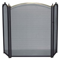 Paravan de protectie pentru semineu, 3 panouri, 60x95 cm, Antique