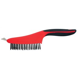 Perie de sarma Strend Pro ComfortGrip, 3 randuri, cu racleta, 355 mm
