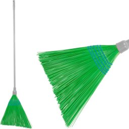 Matura MagicHome 3806G verde, cu maner metalic de 153 cm, oblica 41x45 cm