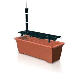 Jardiniera de balcon Prosperplast cu auto-udare, 7,5 L, 50 cm, teracota