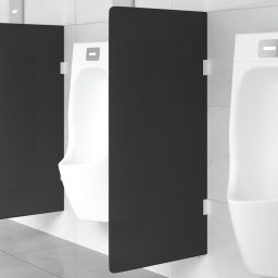 Ecran de intimitate pentru pisoar, negru, 90x40 cm, sticla securizata