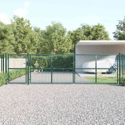 Poarta de gradina din plasa, verde, 500x125 cm, otel galvanizat GartenMobel Dekor