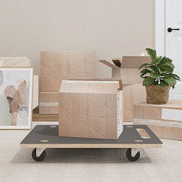 Carucioare transport 2 buc dreptunghiulare 80x55x11,5 cm 250 kg GartenMobel Dekor