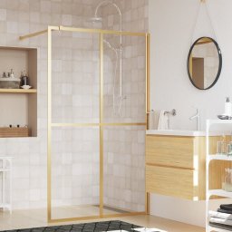 Paravan de dus walk-in auriu 115x195 cm sticla ESG transparenta GartenMobel Dekor