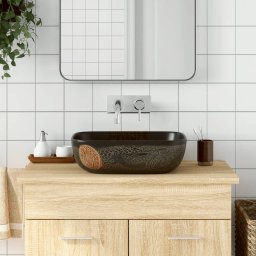 Lavoar de blat, negru, 48x37,5x13,5 cm, ceramica, dreptunghi GartenMobel Dekor