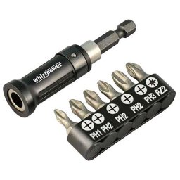 Set biti Whirlpower 96-7107 pentru gips-carton, 7 piese, cu suport magnetic