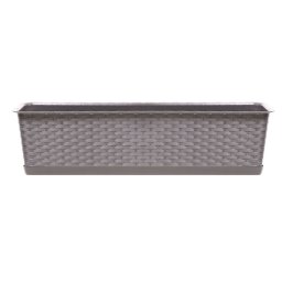 Jardiniera Ratolla Case P 700, mocca, cu tava pentru balcon si terasa