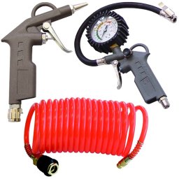 Set 3 piese pentru compresor Airtool W-2000A1 1/4 cu manometru si furtun