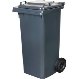 Pubela de gunoi ICS 120L gri, cu roti, din plastic rezistent pentru deseuri