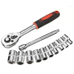 RIB chei tubulare 12 piese 1/4 cu cheie clichet otel crom vanadiu 4-13 mm